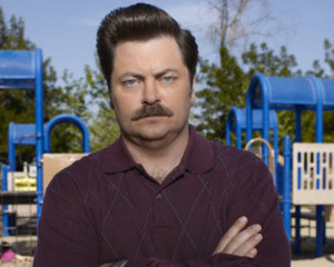 My boy, Ron Swanson, shows us his best flummoxed face!