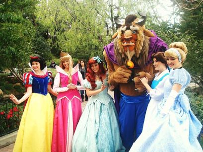Oh, so Beast is allowed to hang out with the princesses, but Tiana has to stay on the other side of the park!
