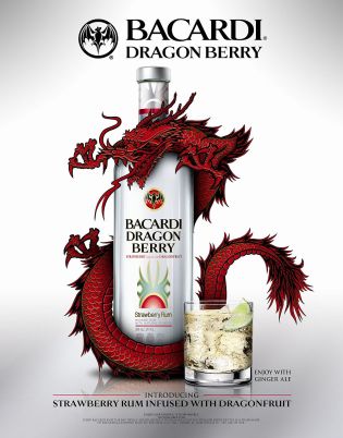 BACARDI FLAVORED RUMS DRAGON BERRY(TM)