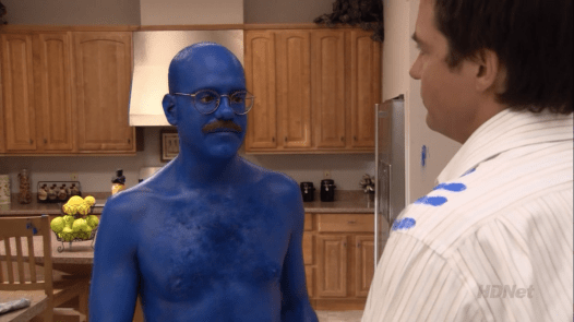 "I'm afraid I just blue myself!"