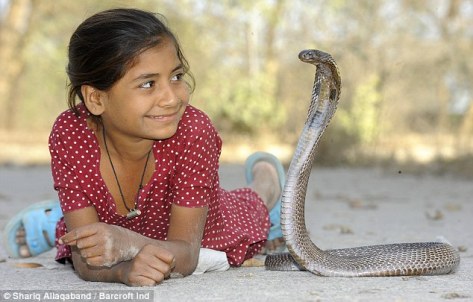 Cobra and girl