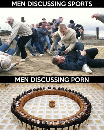 Men Discussing