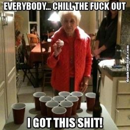 Beer Pong Grandma