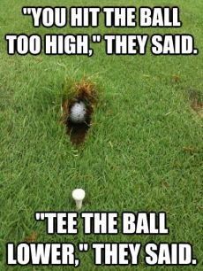 golf tee shot